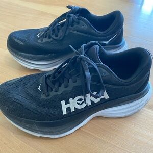 Hoka Bondi 8 Triple Black Road Running Shoes - Men's 7.5 Wide